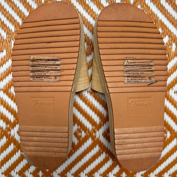 Boutique Raffia Beige Platform Sandals - Picture 3 of 6